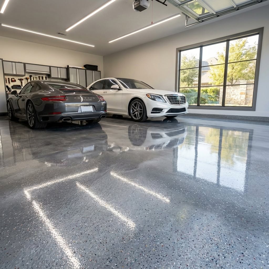 Decorative concrete floor project